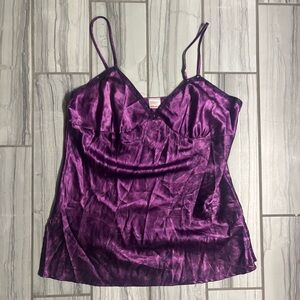 Purple Fitted Camisole with Spaghetti Straps